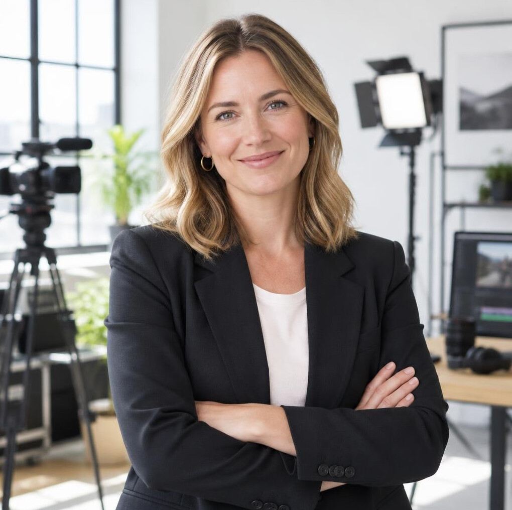 Portrait of the founder of a media production studio