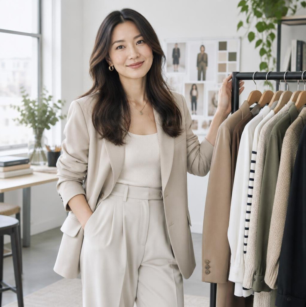 Portrait of a female styling mentor in a studio