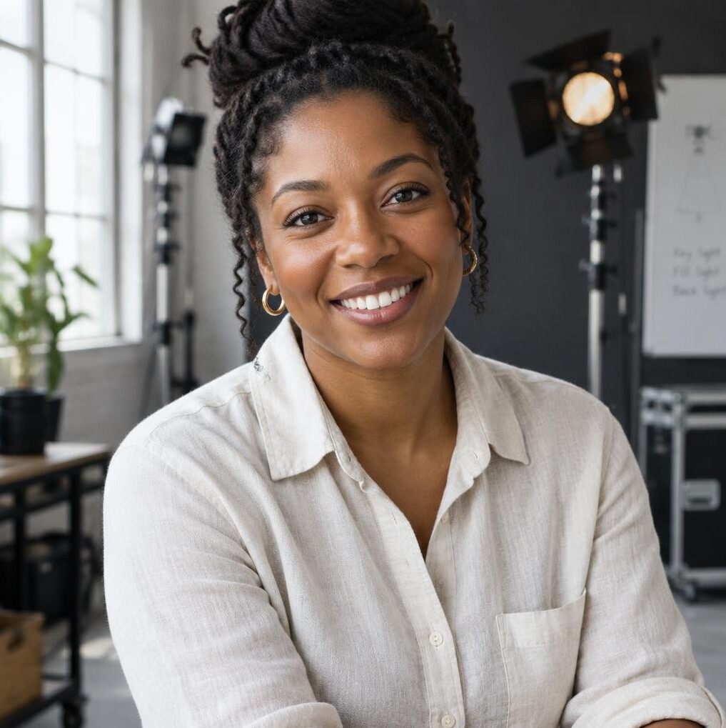 Portrait of a female lighting instructor smiling